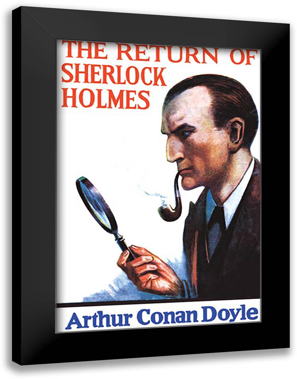 Return of Sherlock Holmes #2 (book cover) 16x22 Black Modern Wood Framed Art Print Poster by Kuhn, Charles