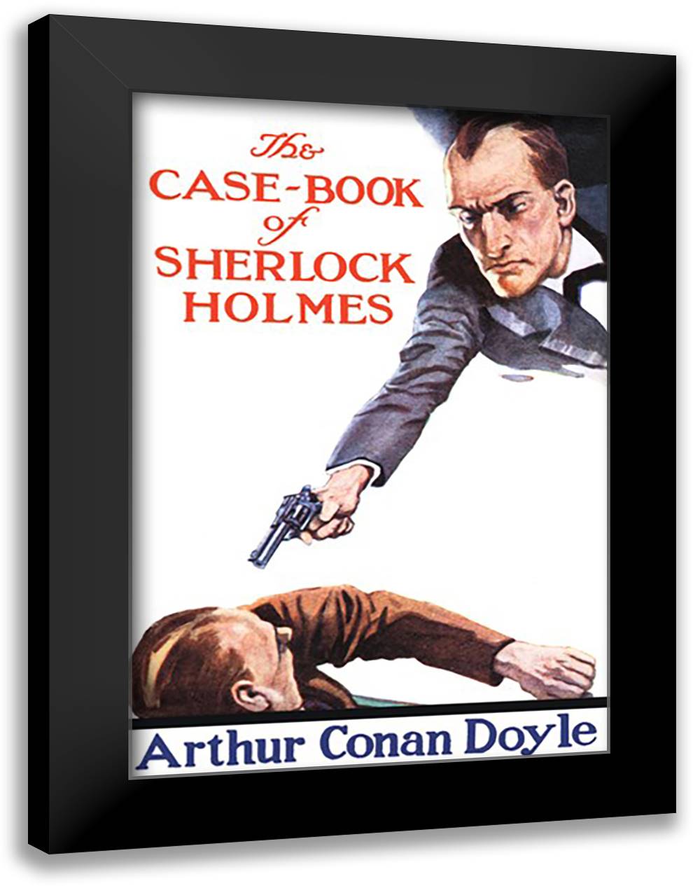 Case-Book of Sherlock Holmes (book cover) 16x22 Black Modern Wood Framed Art Print Poster