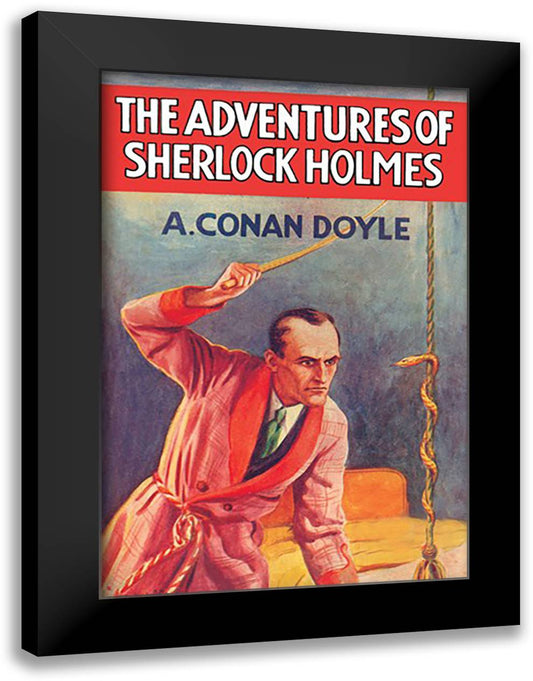 Adventures of Sherlock Holmes #2 (book cover) 16x22 Black Modern Wood Framed Art Print Poster