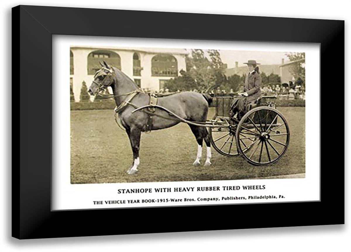 Panel Boot Victoria 22x16 Black Modern Wood Framed Art Print Poster