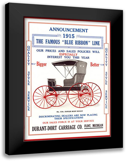Famous "Blue-Ribbon" Line 16x22 Black Modern Wood Framed Art Print Poster