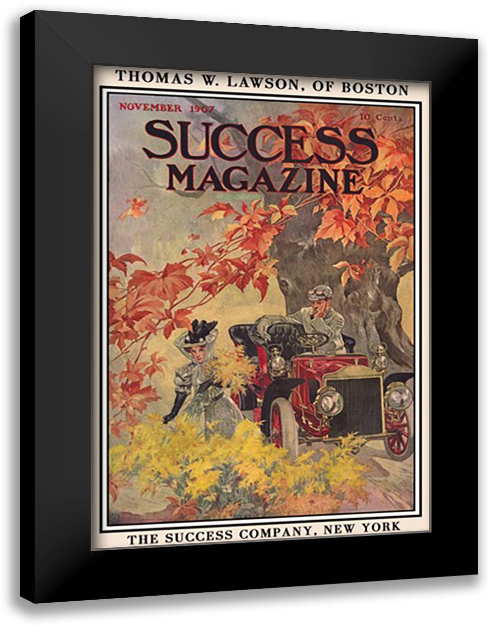 Success Magazine 16x22 Black Modern Wood Framed Art Print Poster