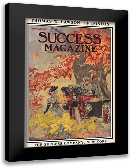 Success Magazine 16x22 Black Modern Wood Framed Art Print Poster