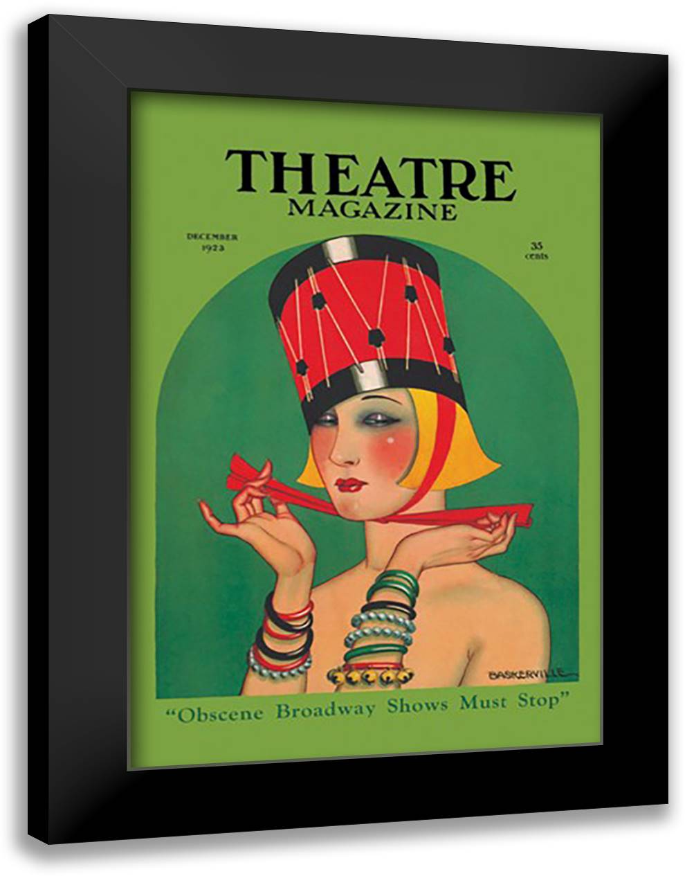 Obscene Broadway Shows Must Stop 16x22 Black Modern Wood Framed Art Print Poster