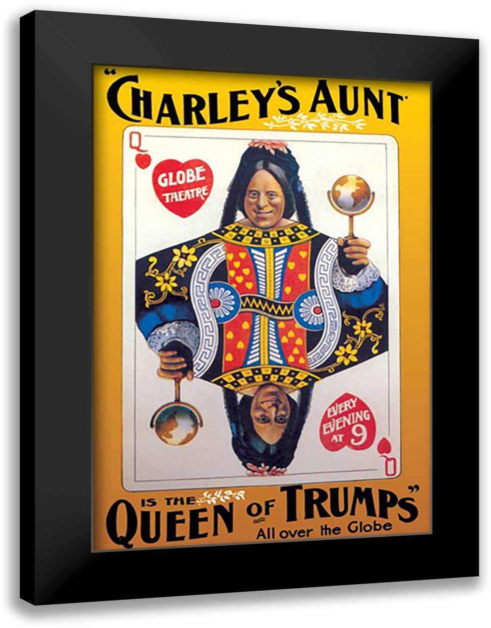 Charley's Aunt 16x22 Black Modern Wood Framed Art Print Poster by Rymer, Chadwick