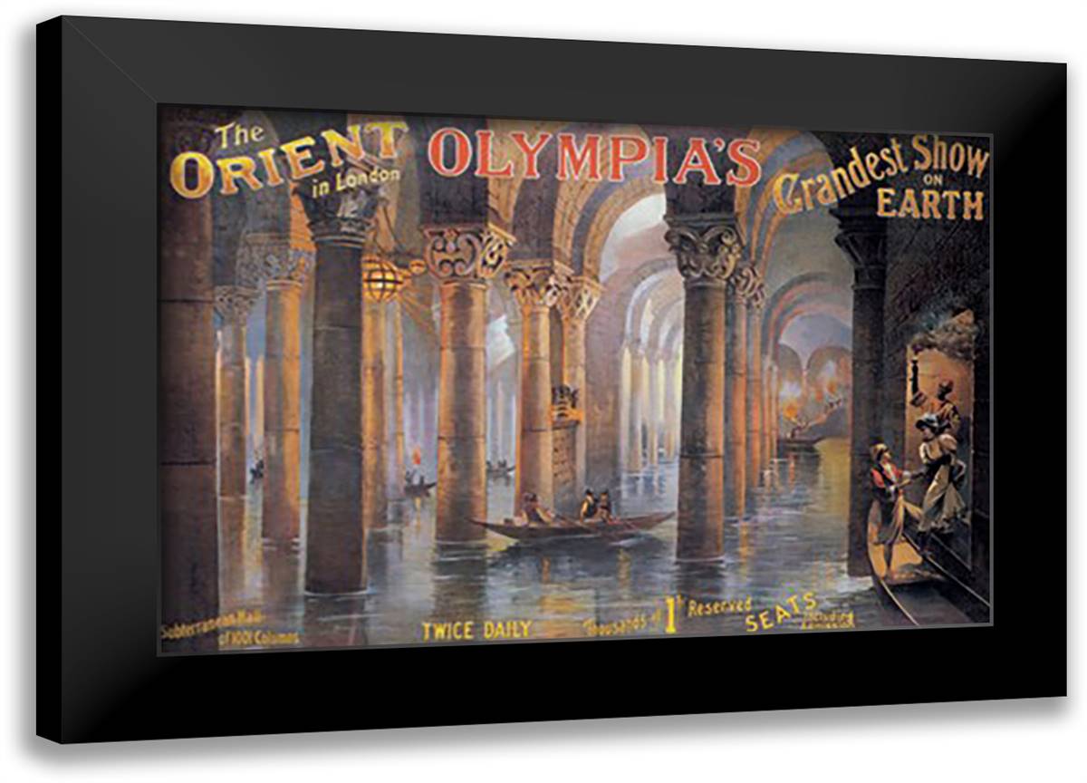 Orient 22x16 Black Modern Wood Framed Art Print Poster by Rava, Alfred