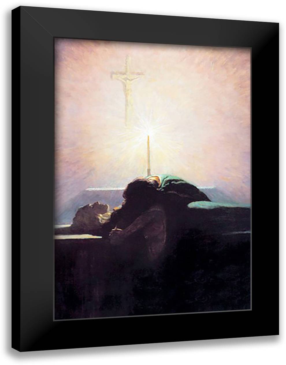 In the Tower of London 16x22 Black Modern Wood Framed Art Print Poster by Wyeth, Newell Convers