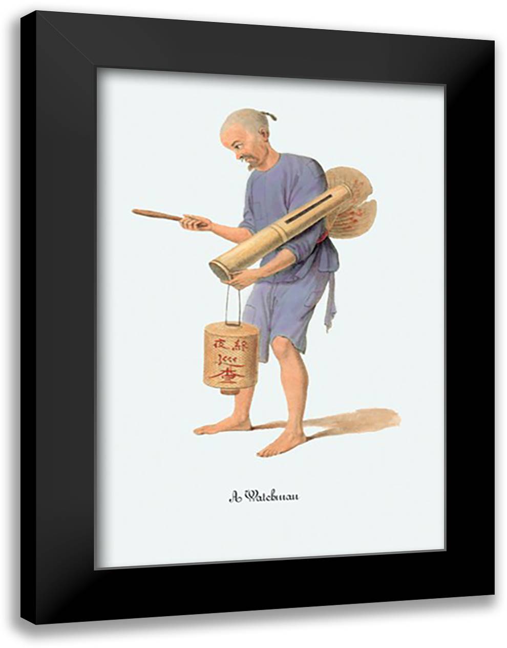 Watchman 16x22 Black Modern Wood Framed Art Print Poster by Malon, George Henry