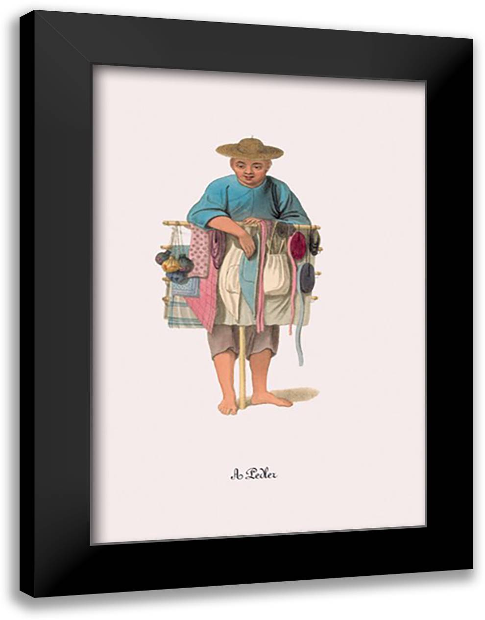 Pedler 16x22 Black Modern Wood Framed Art Print Poster by Malon, George Henry