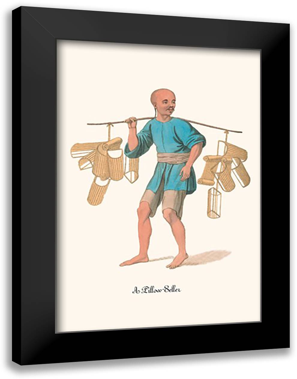 Pillow-Seller 16x22 Black Modern Wood Framed Art Print Poster by Malon, George Henry