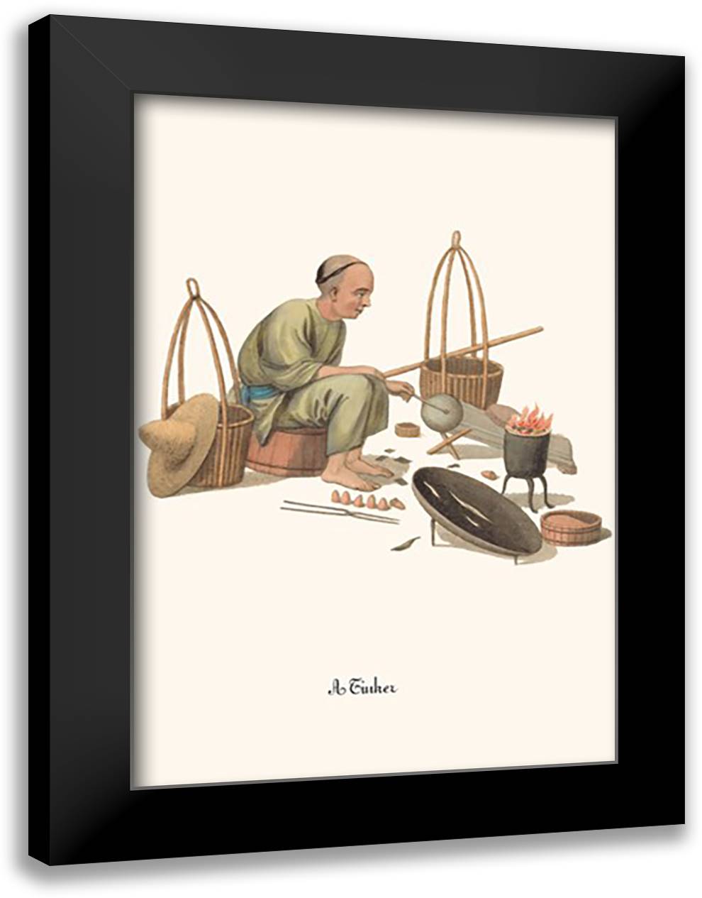 Tinker 16x22 Black Modern Wood Framed Art Print Poster by Malon, George Henry