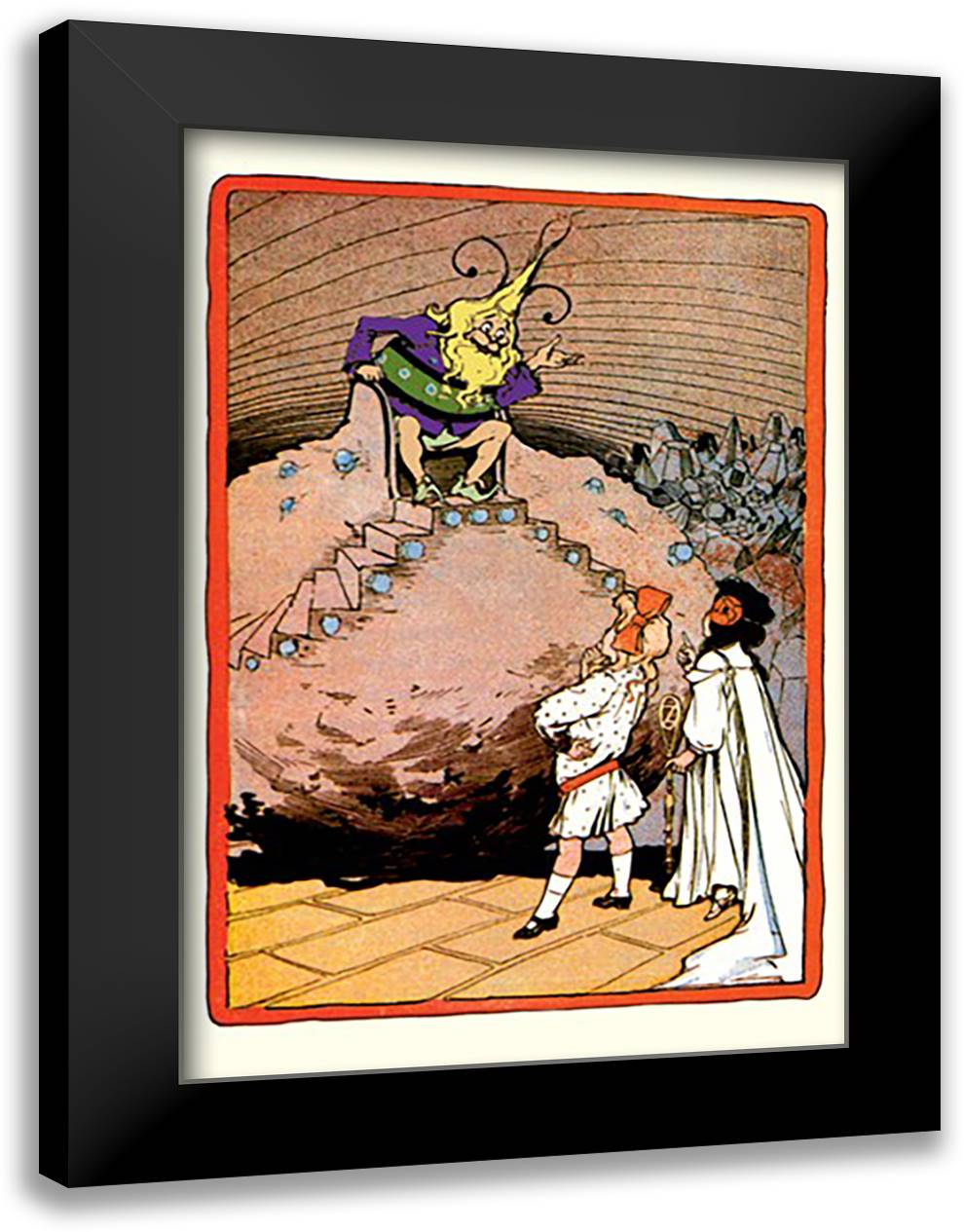 Wizard 16x22 Black Modern Wood Framed Art Print Poster by Neill, John R.