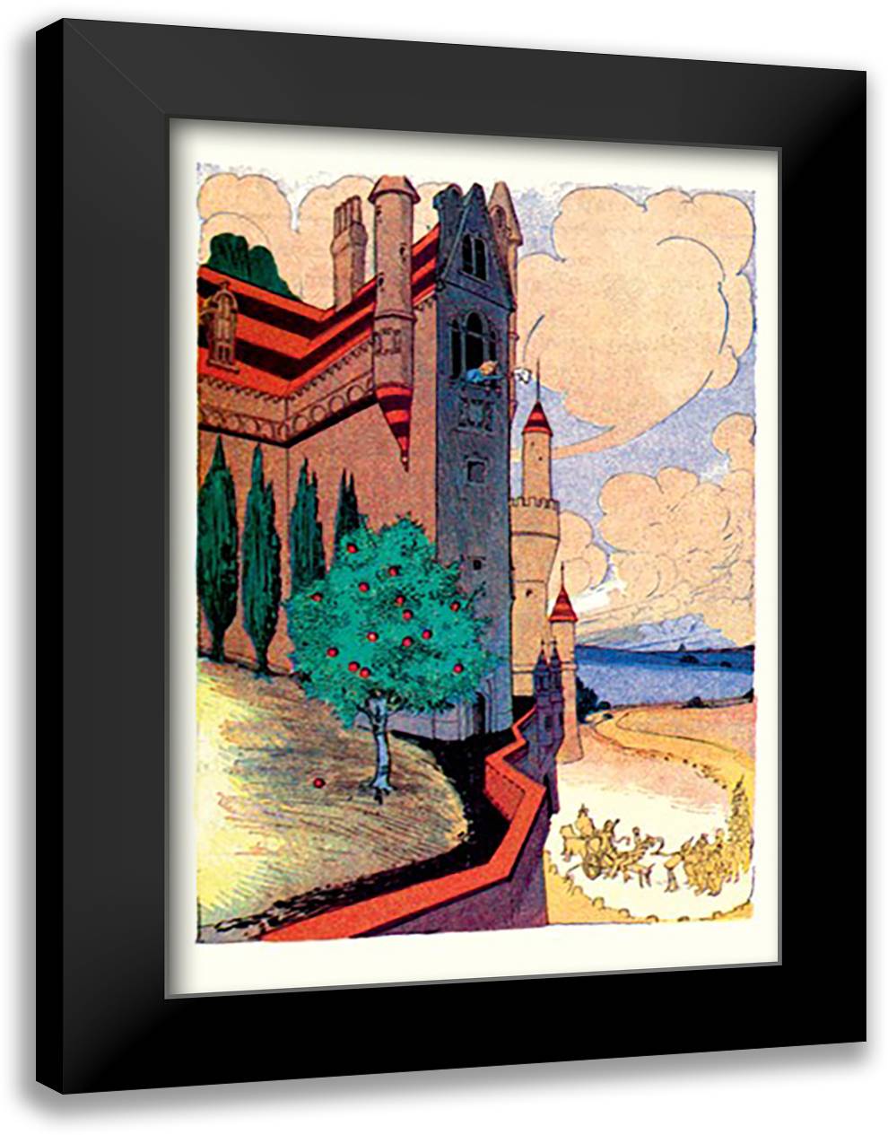 Save Me, My Friend, Save Me! 16x22 Black Modern Wood Framed Art Print Poster by Neill, John R.