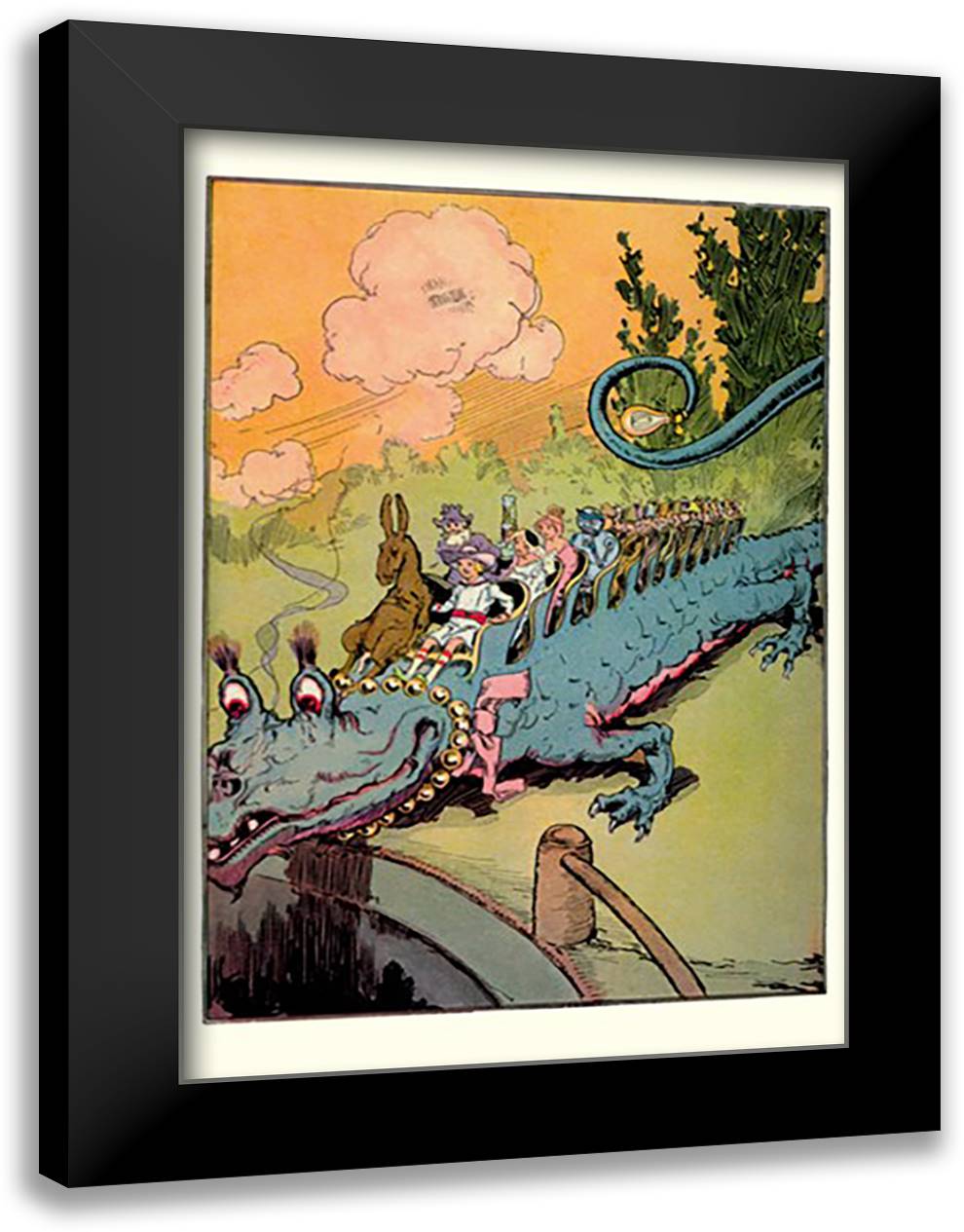 Quox 16x22 Black Modern Wood Framed Art Print Poster by Neill, John R.
