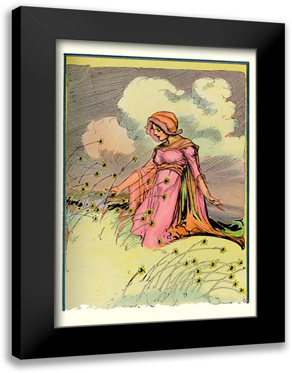 Queen of Oogaboo 16x22 Black Modern Wood Framed Art Print Poster by Neill, John R.