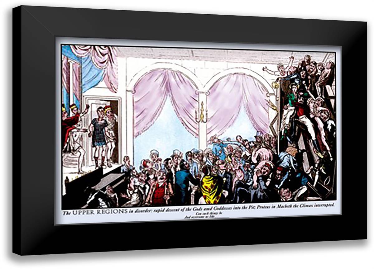 Proteus in Macbeth, the Climax Interrupted 22x16 Black Modern Wood Framed Art Print Poster by Egan, Pierce
