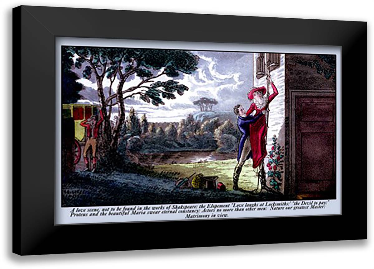 Elopement 22x16 Black Modern Wood Framed Art Print Poster by Egan, Pierce