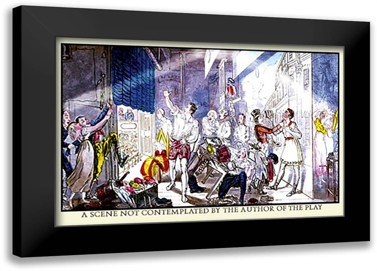 Scene Not Contemplated by the Author of the Play 22x16 Black Modern Wood Framed Art Print Poster by Egan, Pierce