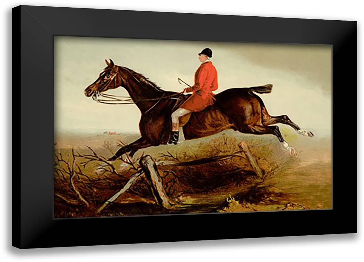 On the Hunt 22x16 Black Modern Wood Framed Art Print Poster by Sidney, S.