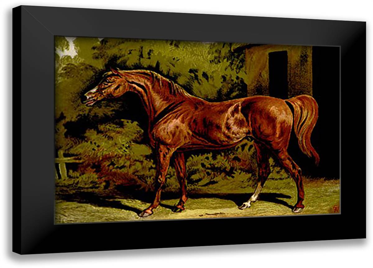 Eclipse 22x16 Black Modern Wood Framed Art Print Poster by Sidney, S.