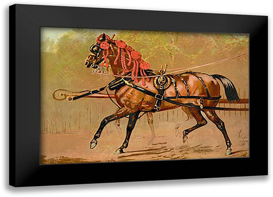 State Carriage Horse 22x16 Black Modern Wood Framed Art Print Poster by Sidney, S.