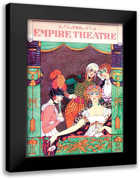 Empire Theatre 16x22 Black Modern Wood Framed Art Print Poster