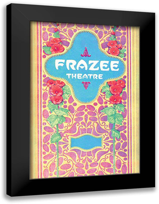 Frazee Theatre 16x22 Black Modern Wood Framed Art Print Poster