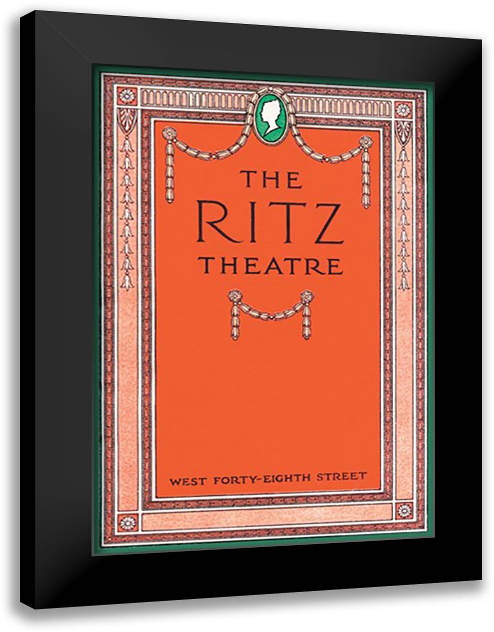 Ritz Theatre 16x22 Black Modern Wood Framed Art Print Poster