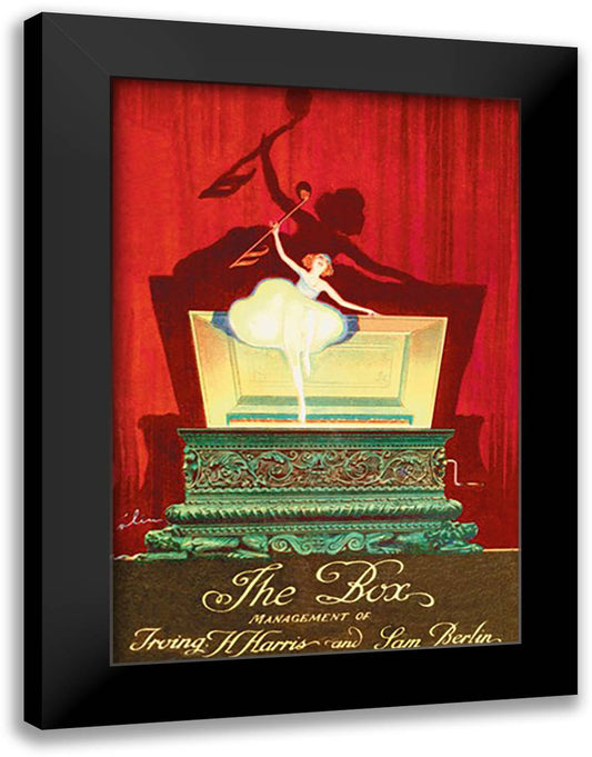 Box Theatre 16x22 Black Modern Wood Framed Art Print Poster