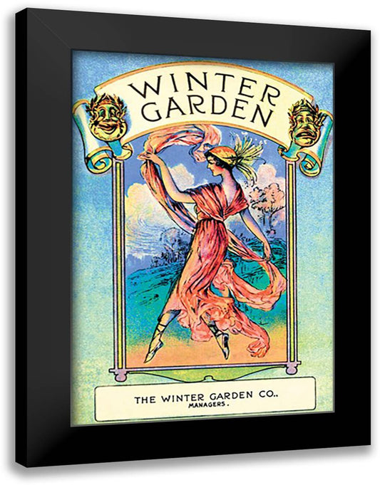 Winter Garden 16x22 Black Modern Wood Framed Art Print Poster