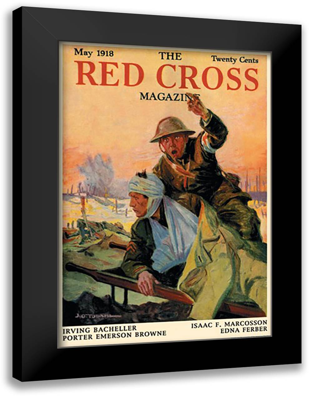 Red Cross Magazine, May 1918 16x22 Black Modern Wood Framed Art Print Poster by Todahl, J. O.