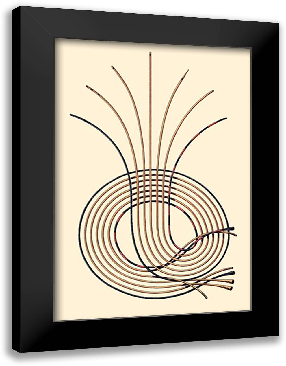 Catheters #3 16x22 Black Modern Wood Framed Art Print Poster by Porges, Jules