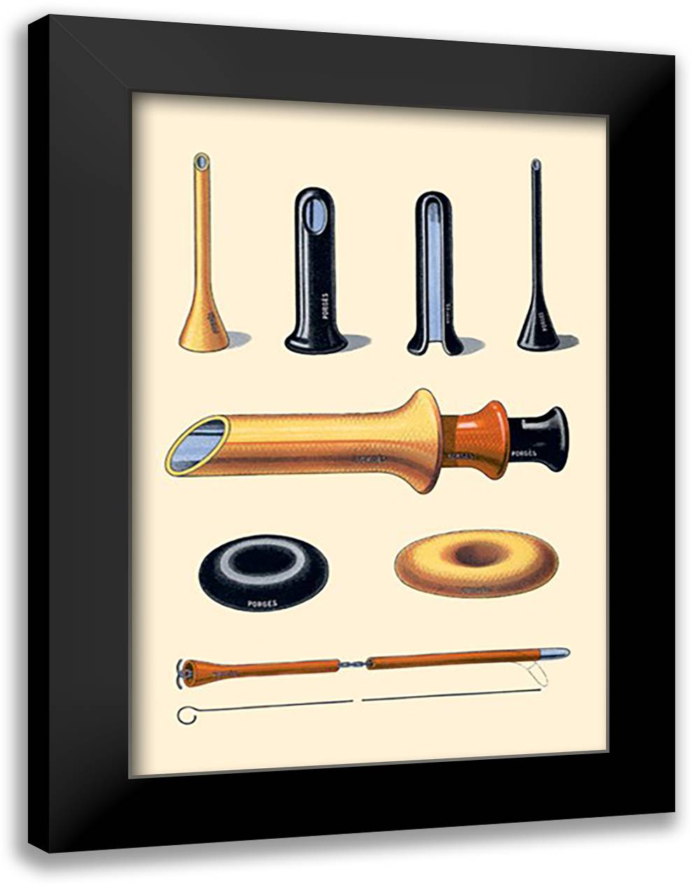 Speculum 16x22 Black Modern Wood Framed Art Print Poster by Porges, Jules