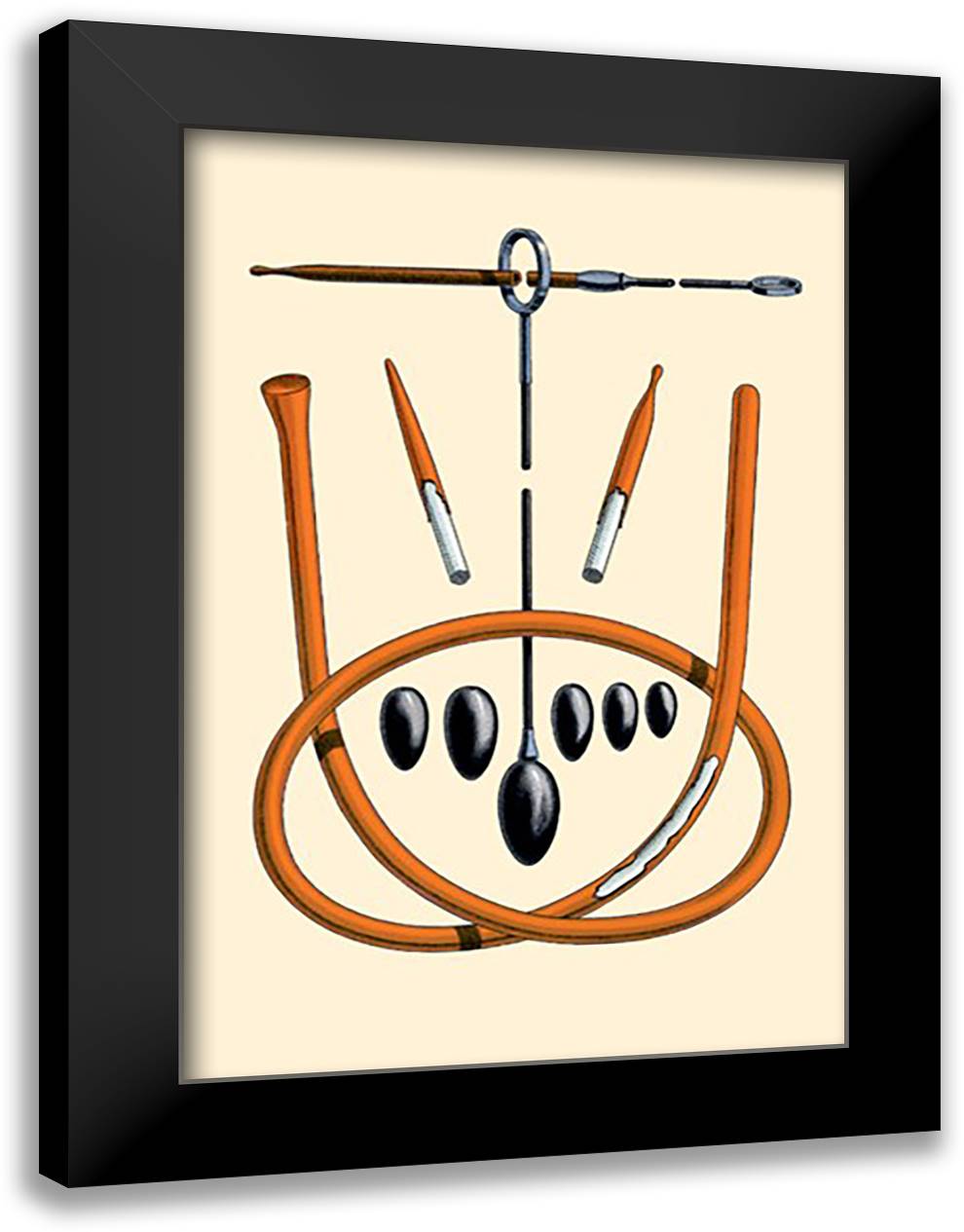 Dilators #1 16x22 Black Modern Wood Framed Art Print Poster by Porges, Jules