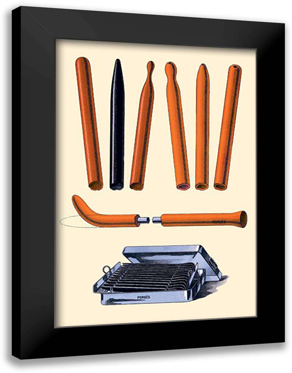 Dilators #2 16x22 Black Modern Wood Framed Art Print Poster by Porges, Jules