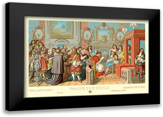 France XVII Siecle 22x16 Black Modern Wood Framed Art Print Poster
