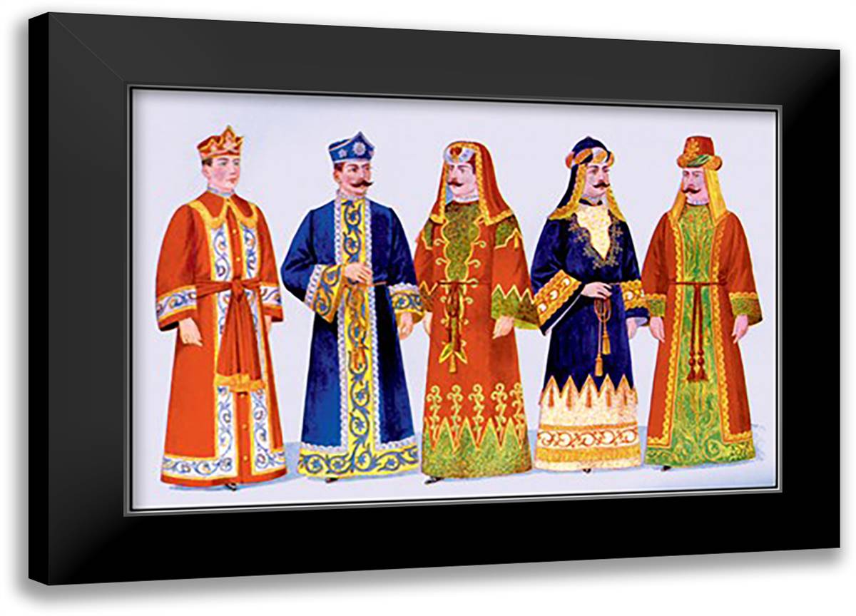 Odd Fellows: Interchangeable Headdresses and Robes 22x16 Black Modern Wood Framed Art Print Poster