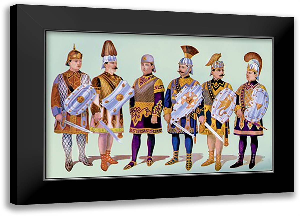 Odd Fellows: Guards of the Court 22x16 Black Modern Wood Framed Art Print Poster