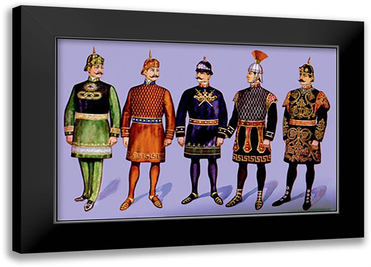 Odd Fellows: Officers 22x16 Black Modern Wood Framed Art Print Poster