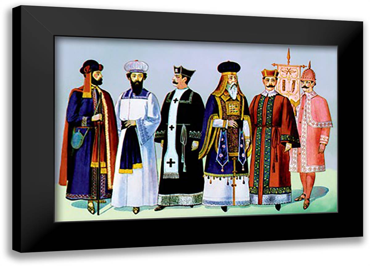 Odd Fellows: Samaritan, Priest, Banner Bearer 22x16 Black Modern Wood Framed Art Print Poster