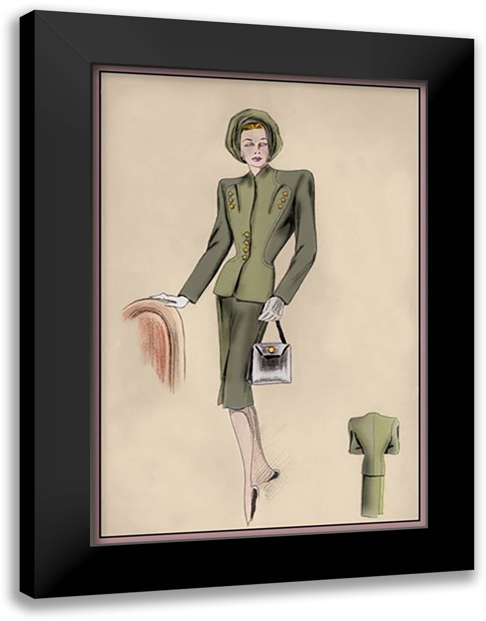 Tailor Made Suit 16x22 Black Modern Wood Framed Art Print Poster