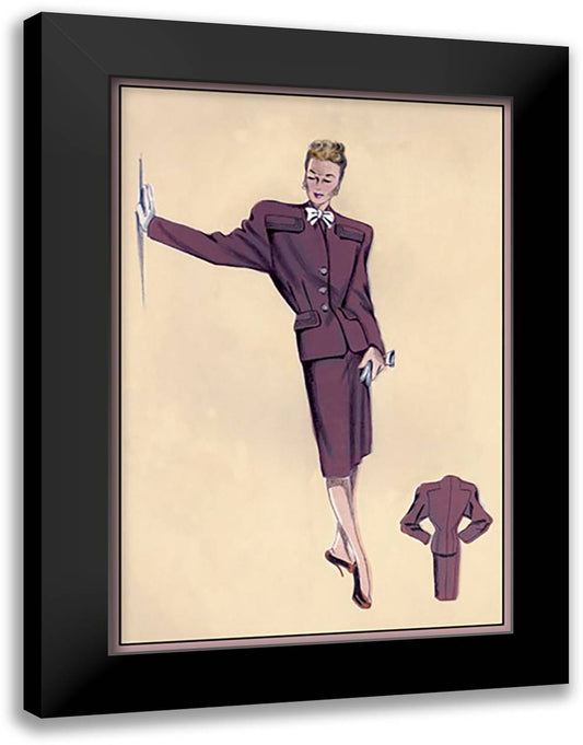 Smart Classic Suit With Raglan Sleeves 16x22 Black Modern Wood Framed Art Print Poster