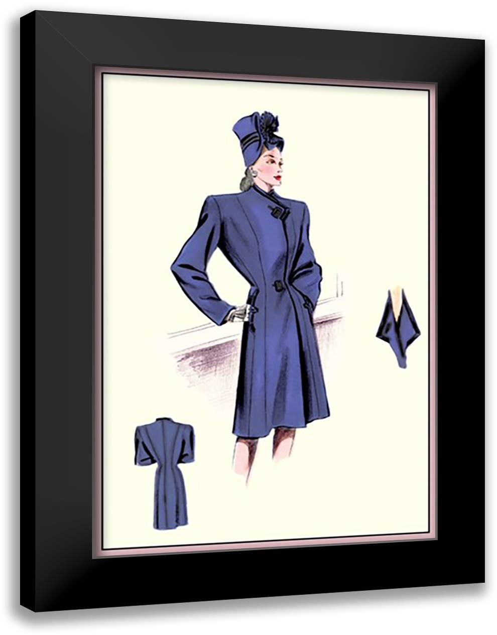 Smart Coat 16x22 Black Modern Wood Framed Art Print Poster