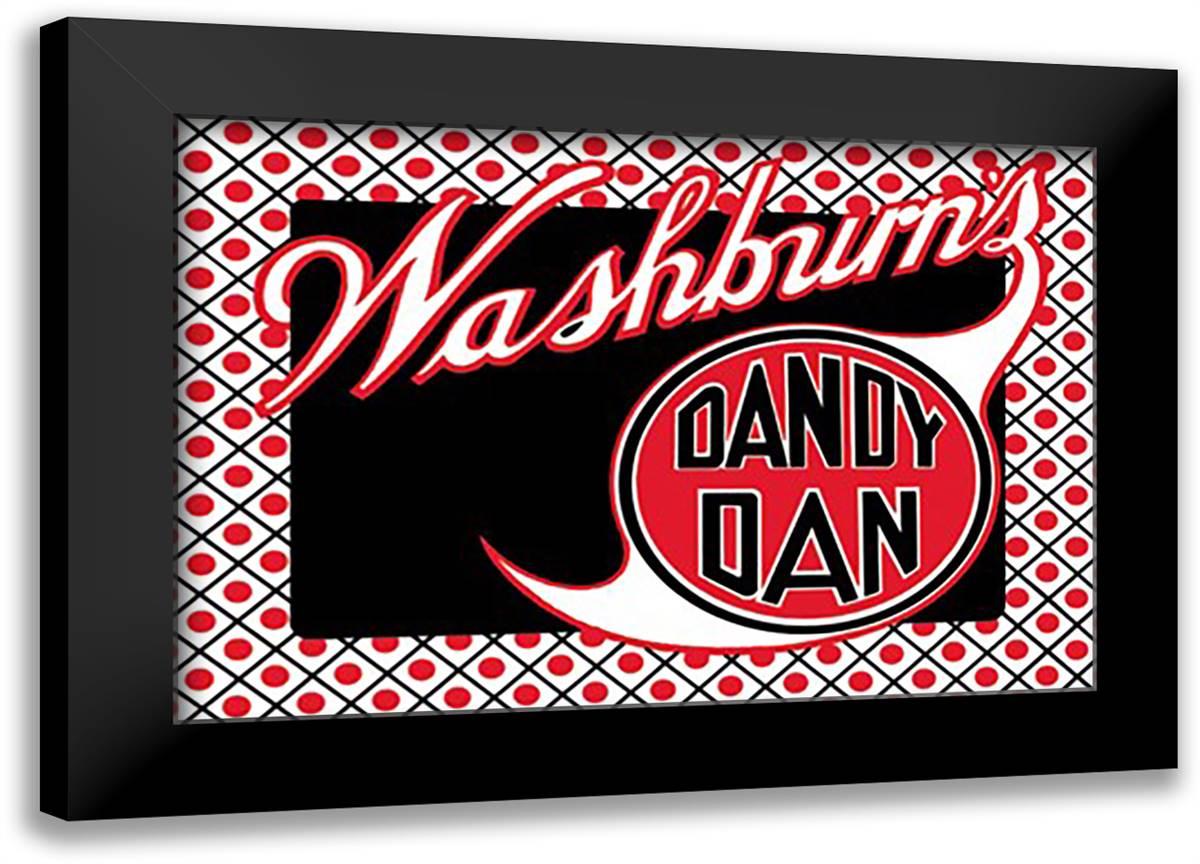 Washburn's Dandy Dan 22x16 Black Modern Wood Framed Art Print Poster