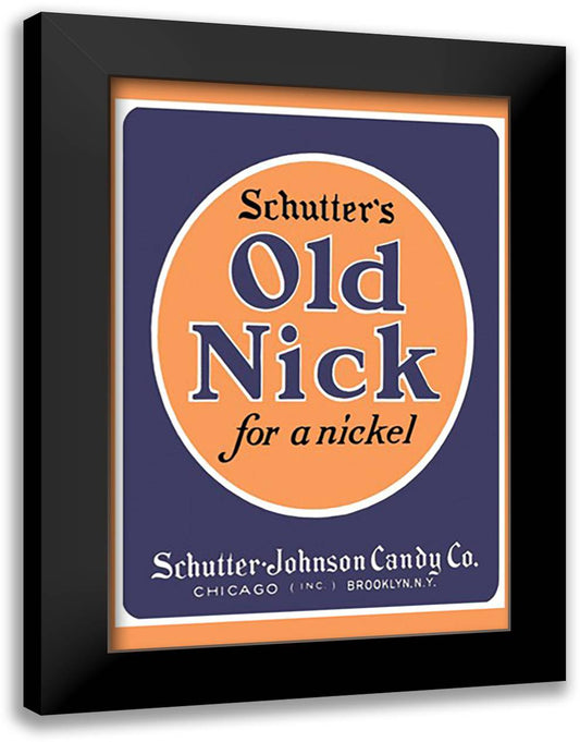 Schutter's Old Nick 16x22 Black Modern Wood Framed Art Print Poster