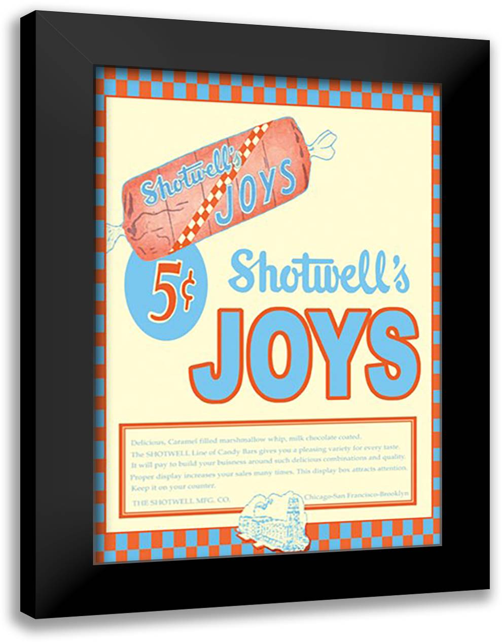 Shotwell's Joys 16x22 Black Modern Wood Framed Art Print Poster