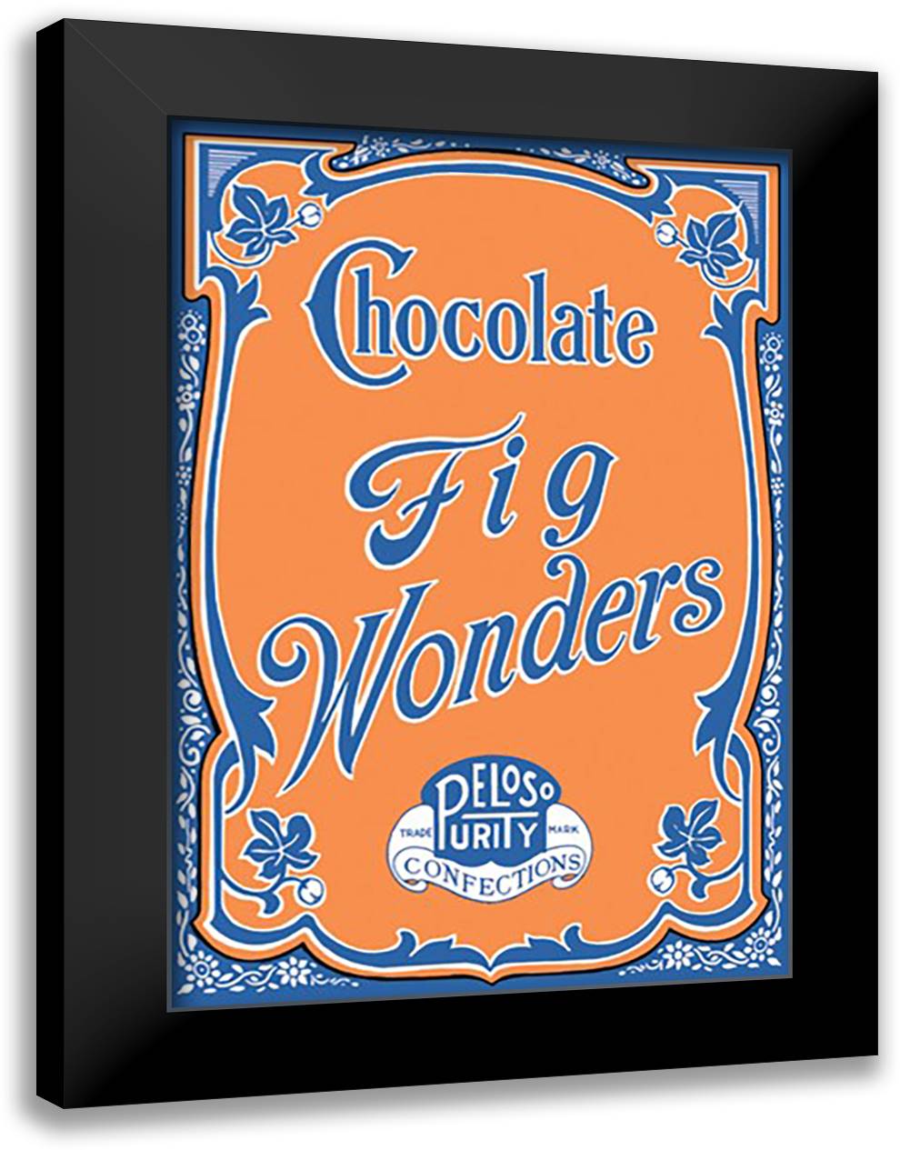 Chocolate Fig Wonders 16x22 Black Modern Wood Framed Art Print Poster