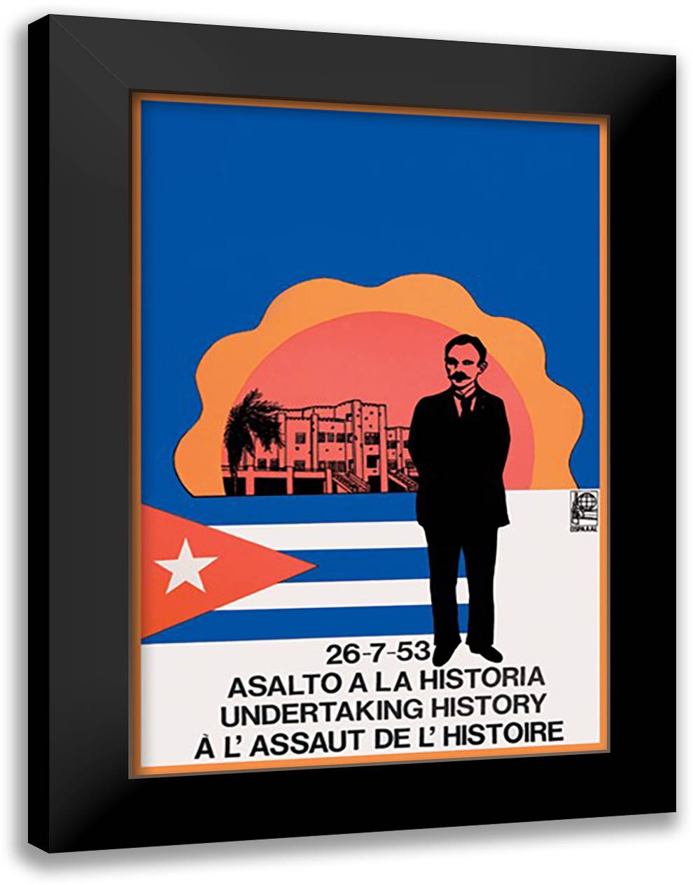 Undertaking History (Asalto a la Historia) 16x22 Black Modern Wood Framed Art Print Poster