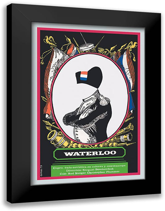 Waterloo 16x22 Black Modern Wood Framed Art Print Poster