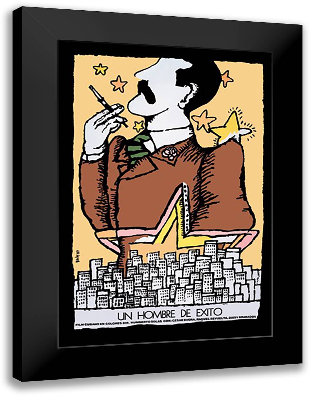 Man of Success 16x22 Black Modern Wood Framed Art Print Poster